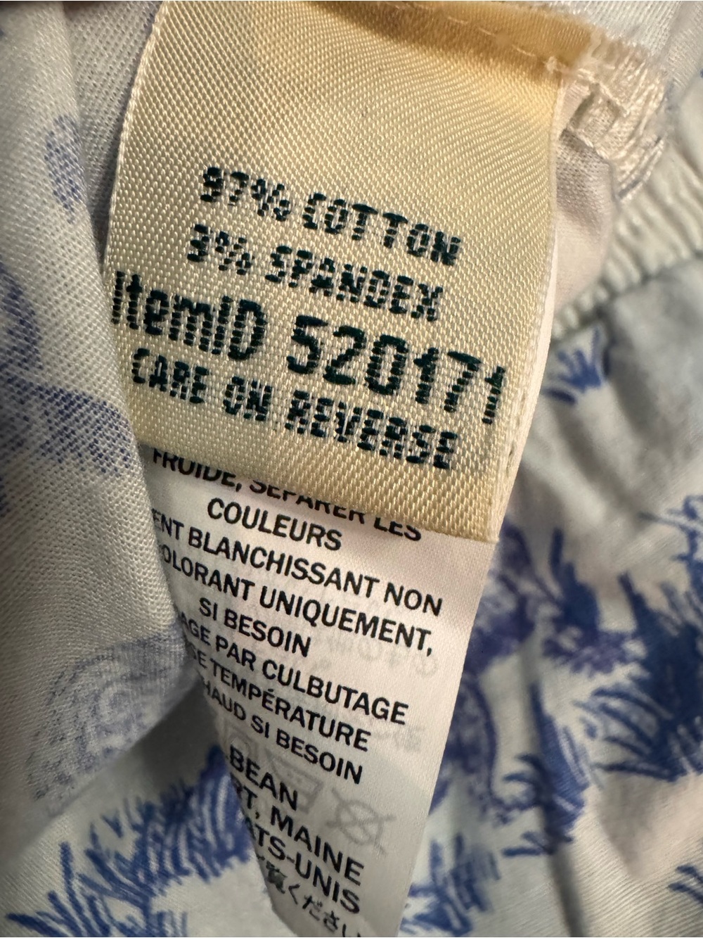 L.L. Bean Blue Toile retriever dog and duck Print Women's Pajama Pants large P - Picture 4 of 7